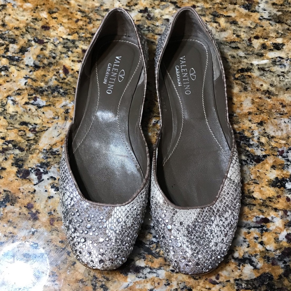 Valentino Garavani Python Crystal Studded …